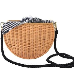 Kayu Yellow Woven Crossbody Bag
